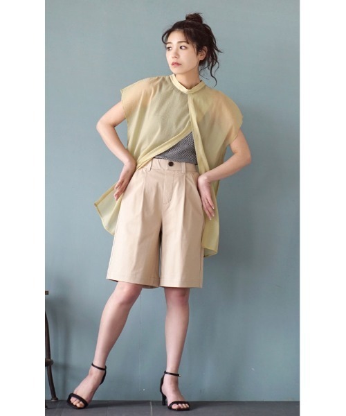 zootie(ズーティー)の「【穿いてひんやり!接触冷感パンツ】 COOL TOUCH 接触冷感ショートパンツ(その他パンツ・レディース・アイボリー/ダークベージュ/ライトベージュ/ブラック/カーキ/ベージュ系その他/ブラウン/ベージュ・L/S/M)」の18枚目の写真