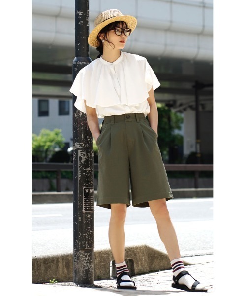 zootie(ズーティー)の「【穿いてひんやり!接触冷感パンツ】 COOL TOUCH 接触冷感ショートパンツ(その他パンツ・レディース・アイボリー/ダークベージュ/ライトベージュ/ブラック/カーキ/ベージュ系その他/ブラウン/ベージュ・L/S/M)」の16枚目の写真