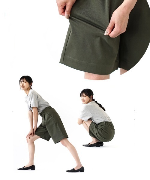 zootie(ズーティー)の「【穿いてひんやり!接触冷感パンツ】 COOL TOUCH 接触冷感ショートパンツ(その他パンツ・レディース・アイボリー/ダークベージュ/ライトベージュ/ブラック/カーキ/ベージュ系その他/ブラウン/ベージュ・L/S/M)」の20枚目の写真