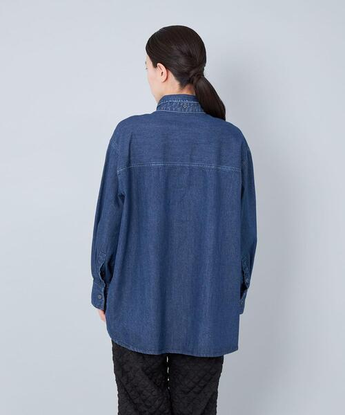 ブラウス シャツ ボウタイデニムシャツ/春服/オフィス レディース Whim Gazette ブラウス シャツ デニムシャツ レディース