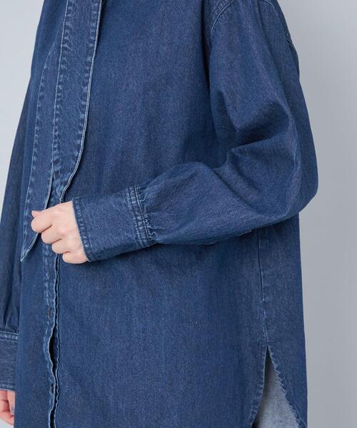 CITEN（シテン）の「＜CITEN＞ボウタイ ツキ デニム シャツ