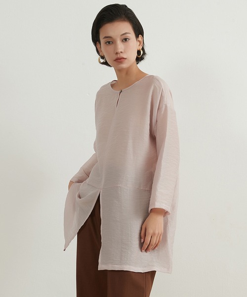 On One's Own（オンワンズオン）の「On One's Own シアー感リネンミックス２WAY トップ（その他トップス・レディース・スカイブルー/イエロー/ピンク・FREE）」の13枚目の写真