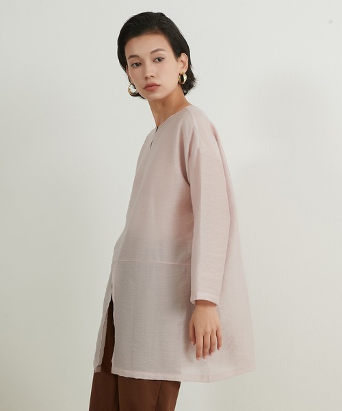 On One's Own（オンワンズオン）の「On One's Own シアー感リネンミックス２WAY トップ（その他トップス・レディース・スカイブルー/イエロー/ピンク・FREE）」の14枚目の写真