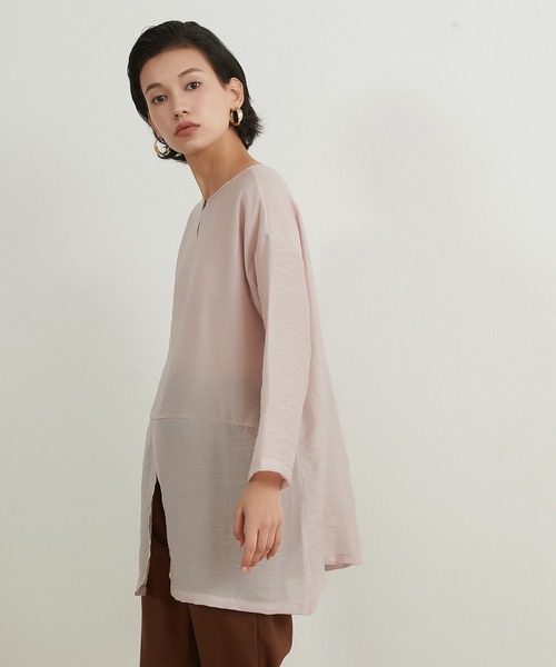 On One's Own（オンワンズオン）の「On One's Own シアー感リネンミックス２WAY トップ（その他トップス・レディース・スカイブルー/イエロー/ピンク・FREE）」の15枚目の写真