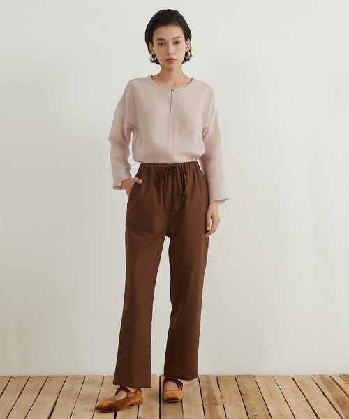 On One's Own（オンワンズオン）の「On One's Own シアー感リネンミックス２WAY トップ（その他トップス・レディース・スカイブルー/イエロー/ピンク・FREE）」の18枚目の写真
