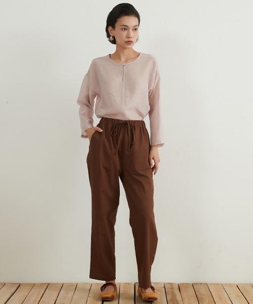 On One's Own（オンワンズオン）の「On One's Own シアー感リネンミックス２WAY トップ（その他トップス・レディース・スカイブルー/イエロー/ピンク・FREE）」の19枚目の写真