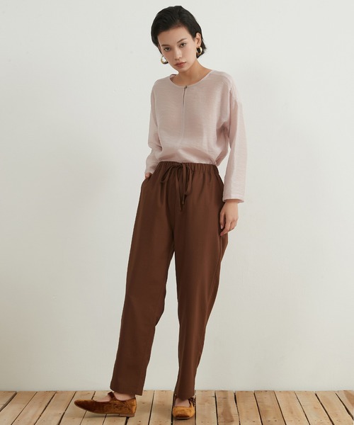 On One's Own（オンワンズオン）の「On One's Own シアー感リネンミックス２WAY トップ（その他トップス・レディース・スカイブルー/イエロー/ピンク・FREE）」の20枚目の写真