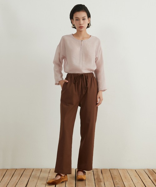On One's Own（オンワンズオン）の「On One's Own シアー感リネンミックス２WAY トップ（その他トップス・レディース・スカイブルー/イエロー/ピンク・FREE）」の21枚目の写真