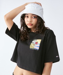 tommy jeans | 【オンライン限定】ラグジュアリーオーバーサイズクロップドTシャツ(Tシャツ/カットソー)