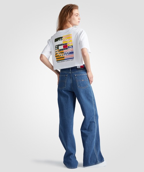 【トミージーンズ】【オンライン限定】ラグジュアリーオーバーサイズクロップドTシャツ TOMMY JEANS 【トミージーンズ】【オンライン限定