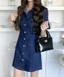 Chick | Denim Mini Dress / デニムミニワンピース(ワンピース)