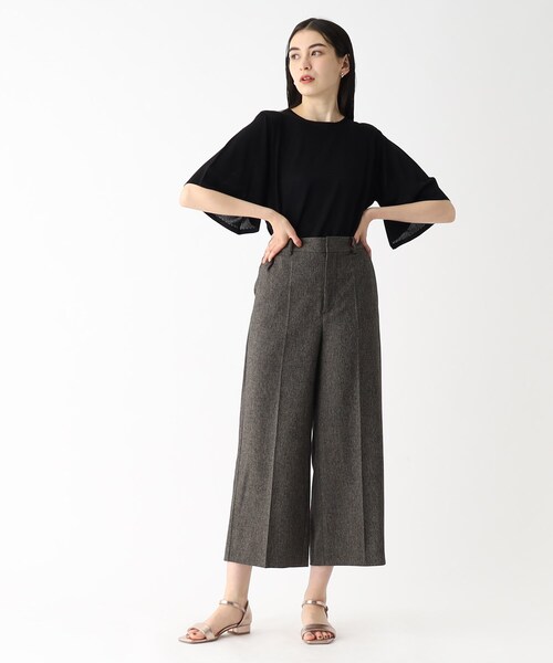 OPAQUE.CLIP（オペークドットクリップ）の「◆ドライタッチ UVフレアスリーブニット【洗濯機洗い可/UV/接触冷感/抗ピリング】（ニット/セーター・レディース・ブラウン系3/ブラック/ライトブルー/ピンク/ベージュ系2/ピンク系・36/38/40/42）」の16枚目の写真