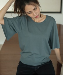 OPAQUE.CLIP | ドライタッチ UVフレアスリーブニット【洗濯機洗い可/UV/接触冷感/抗ピリング】(ニット/セーター)