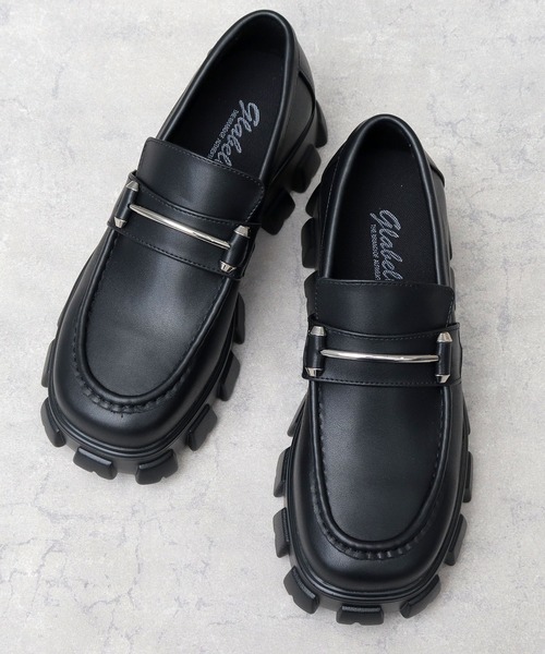 glabella（グラベラ）の「厚底 ブロックソール スクエアトゥ ビットローファー（ローファー・メンズ・ブラック・L/M/S）」の22枚目の写真