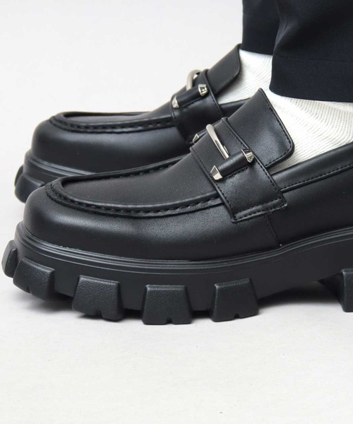 glabella（グラベラ）の「厚底 ブロックソール スクエアトゥ ビットローファー（ローファー・メンズ・ブラック・L/M/S）」の20枚目の写真