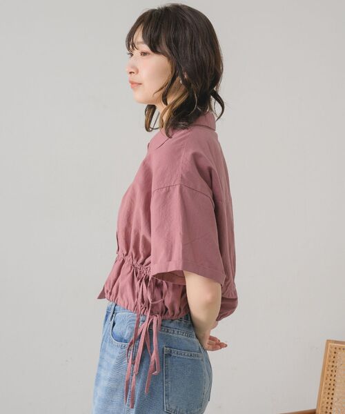 RETRO GIRL（レトロガール）の「ダブルドロストSH（シャツ/ブラウス・レディース・ピンク/チャコールグレー/ブルー/ナチュラル・FREE）」の12枚目の写真