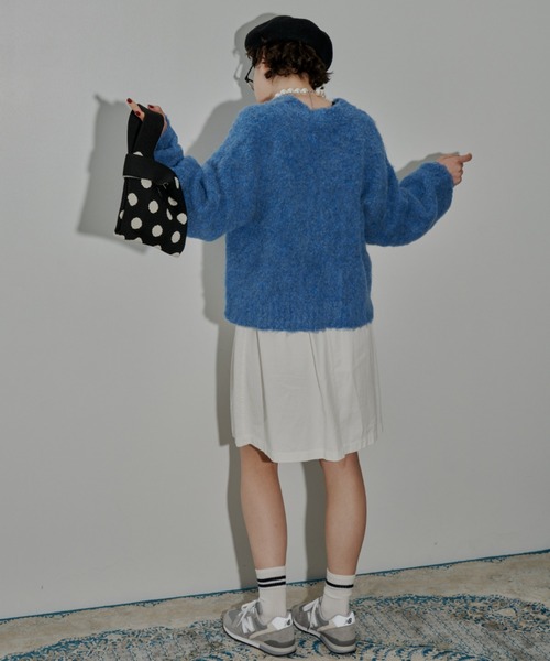 MERLOT（メルロー）の「ブークレカラーカーディガン（ニット/セーター・レディース・グリーン/ブルー/レッド・FREE）」の12枚目の写真