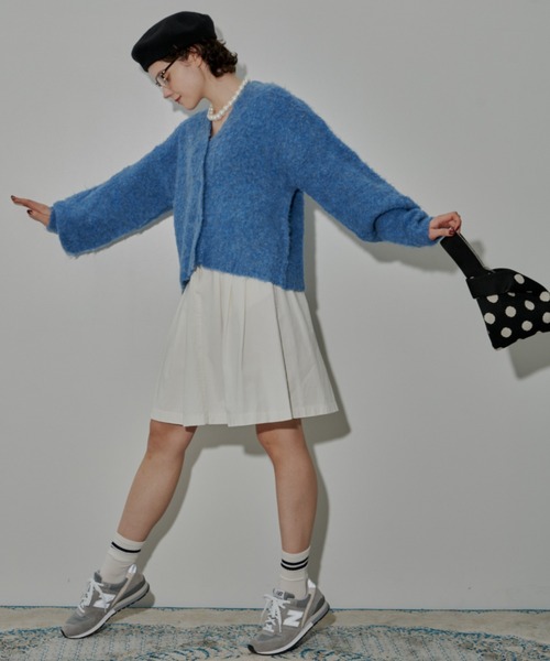 MERLOT（メルロー）の「ブークレカラーカーディガン（ニット/セーター・レディース・グリーン/ブルー/レッド・FREE）」の11枚目の写真