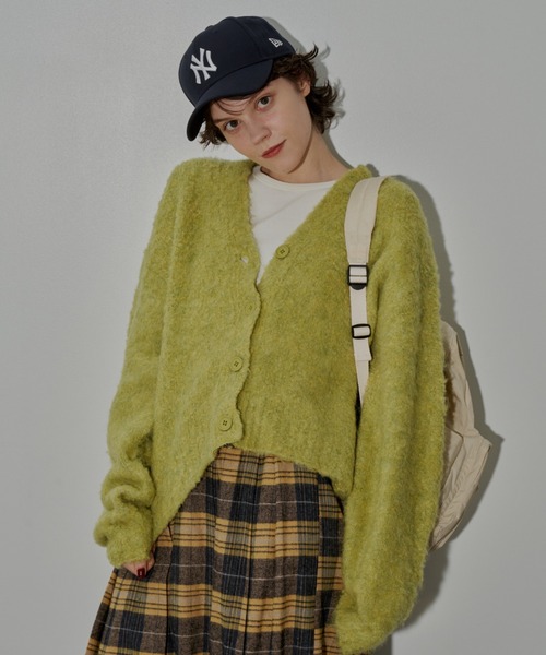 MERLOT（メルロー）の「ブークレカラーカーディガン（ニット/セーター・レディース・グリーン/ブルー/レッド・FREE）」の15枚目の写真