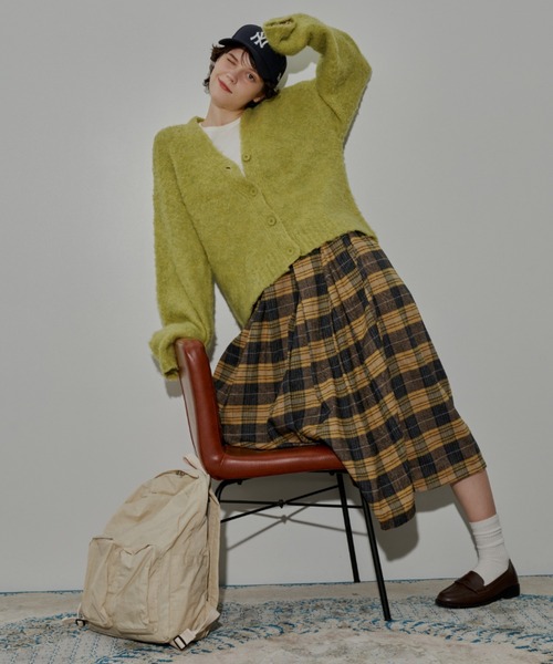 MERLOT（メルロー）の「ブークレカラーカーディガン（ニット/セーター・レディース・グリーン/ブルー/レッド・FREE）」の21枚目の写真