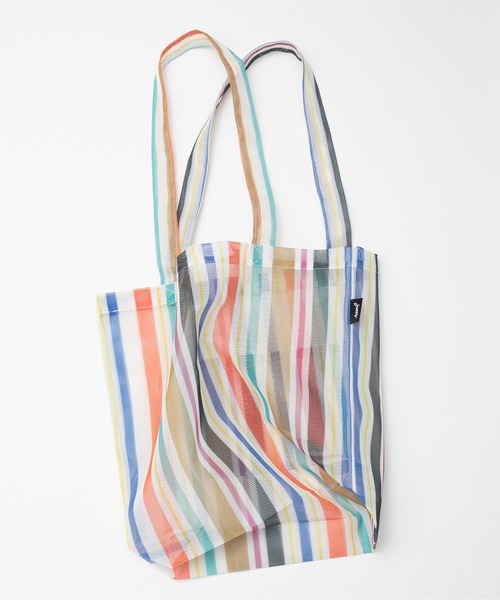 junes（ジュネス）の「JUNES  MARKET TOTE  in Bio-knit（トートバッグ・レディース・アイボリー/ブルー/ラベンダー/イエロー・FREE）」の8枚目の写真