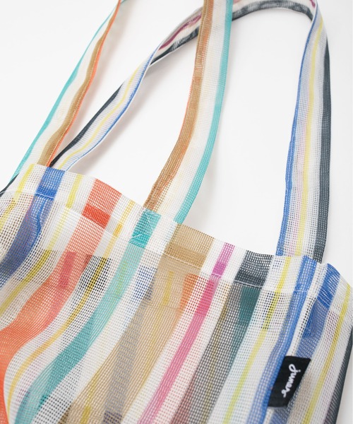 junes（ジュネス）の「JUNES  MARKET TOTE  in Bio-knit（トートバッグ・レディース・アイボリー/ブルー/ラベンダー/イエロー・FREE）」の9枚目の写真