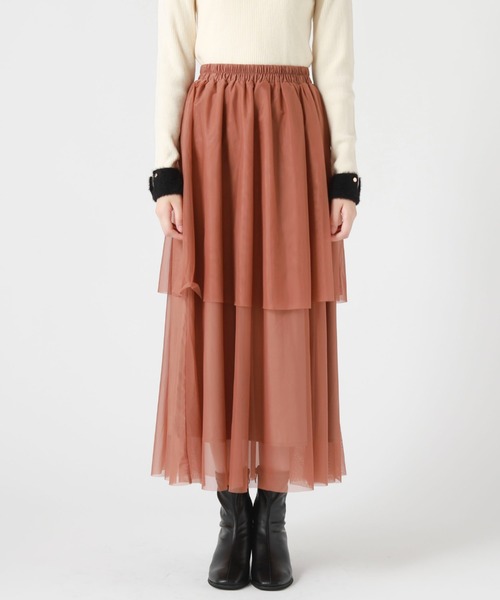 archives（アルシーヴ）の「チュールフリルティアードスカート（スカート・レディース・ブラック/アイボリー/グリーン/モカ・MEDIUM）」の13枚目の写真