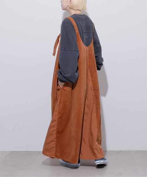 DOUBLE NAME（ダブルネーム）の「ベロア異素材2WAYキャミワンピース（ワンピース・レディース・オレンジ/ネイビー/グレイッシュベージュ・FREE）」の15枚目の写真