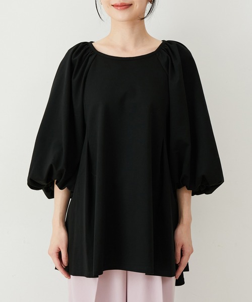 VIS(ビス)の「【洗える】ボリュームスリーブチュニックトップス(Tシャツ/カットソー・レディース・ブラウン系その他2/ベージュ系その他/ブラック・FREE)」の14枚目の写真