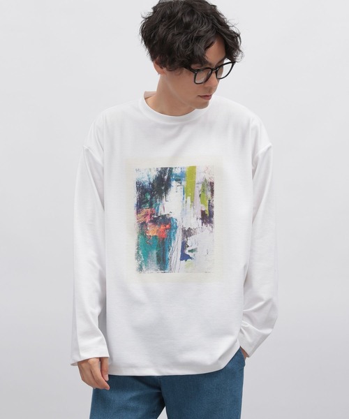 LAKOLE(ラコレ)の「ペインティング長袖T / 970376(Tシャツ/カットソー・メンズ・ブラック/ホワイト/オレンジ系その他2/ブルー・LARGE/X-LARGE/MEDIUM)」の2枚目の写真