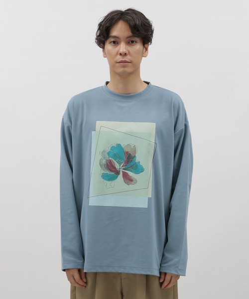LAKOLE(ラコレ)の「ペインティング長袖T / 970376(Tシャツ/カットソー・メンズ・ブラック/ホワイト/オレンジ系その他2/ブルー・LARGE/X-LARGE/MEDIUM)」の9枚目の写真