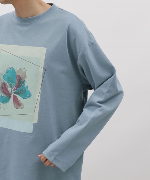 LAKOLE(ラコレ)の「ペインティング長袖T / 970376(Tシャツ/カットソー・メンズ・ブラック/ホワイト/オレンジ系その他2/ブルー・LARGE/X-LARGE/MEDIUM)」の13枚目の写真