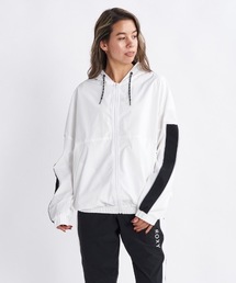 BE LIKE YOU JACKET/ロキシー撥水リフレクター袖パイピングジップパーカー