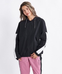 BE LIKE YOU JACKET/ロキシー撥水リフレクター袖パイピングジップパーカー