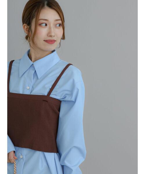 Te chichi(テチチ)の「ニットビスチェ(ニット/セーター・レディース・ブラック/ブラウン/チャコールグレー・F)」の1枚目の写真