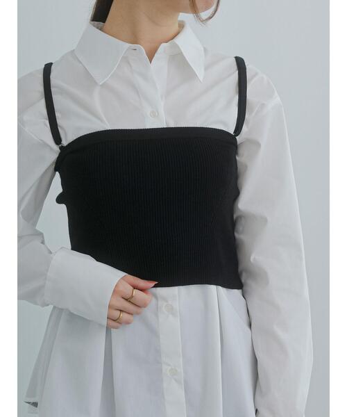 Te chichi(テチチ)の「ニットビスチェ(ニット/セーター・レディース・ブラック/ブラウン/チャコールグレー・F)」の2枚目の写真