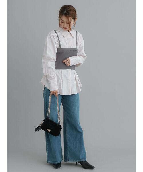 Te chichi(テチチ)の「ニットビスチェ(ニット/セーター・レディース・ブラック/ブラウン/チャコールグレー・F)」の8枚目の写真