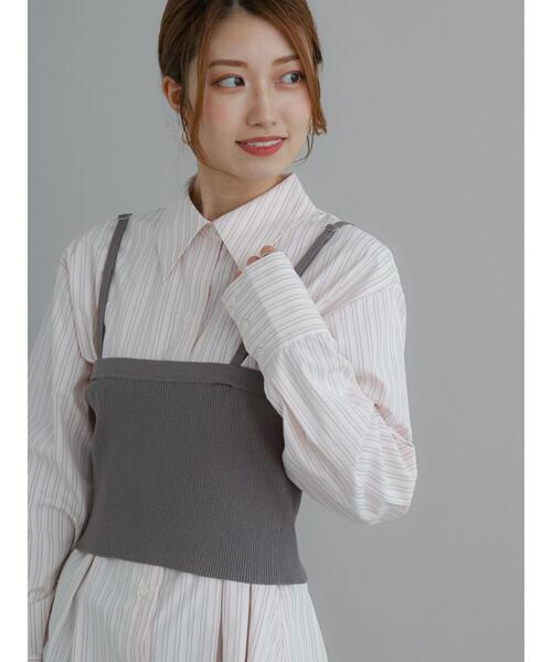 Te chichi(テチチ)の「ニットビスチェ(ニット/セーター・レディース・ブラック/ブラウン/チャコールグレー・F)」の9枚目の写真