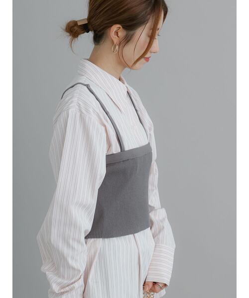 Te chichi(テチチ)の「ニットビスチェ(ニット/セーター・レディース・ブラック/ブラウン/チャコールグレー・F)」の10枚目の写真