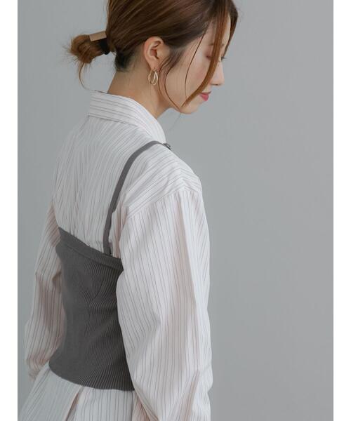 Te chichi(テチチ)の「ニットビスチェ(ニット/セーター・レディース・ブラック/ブラウン/チャコールグレー・F)」の11枚目の写真