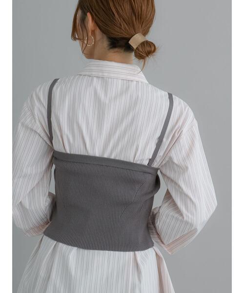 Te chichi(テチチ)の「ニットビスチェ(ニット/セーター・レディース・ブラック/ブラウン/チャコールグレー・F)」の12枚目の写真