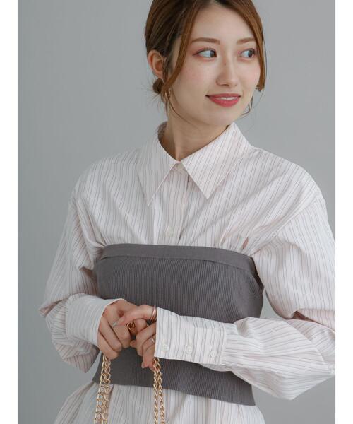 Te chichi(テチチ)の「ニットビスチェ(ニット/セーター・レディース・ブラック/ブラウン/チャコールグレー・F)」の14枚目の写真