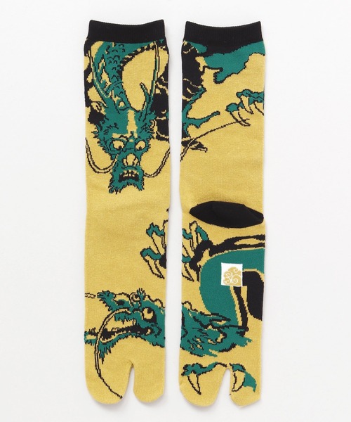 倭物やカヤ(ワモノヤカヤ)の「【カヤ】足袋型くつ下25~28cm 龍 黒(ソックス/靴下・メンズ・その他・FREE)」の3枚目の写真