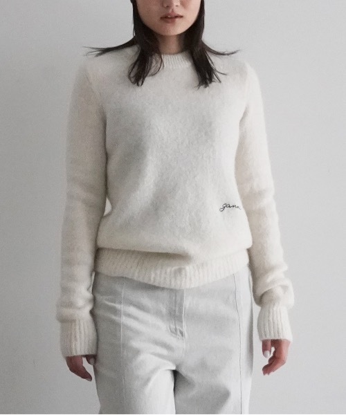 GANNI(ガニー)の「GANNI Brushed Alpaca O-Neck(ニット/セーター・レディース・ホワイト・XXS/XS)」の3枚目の写真