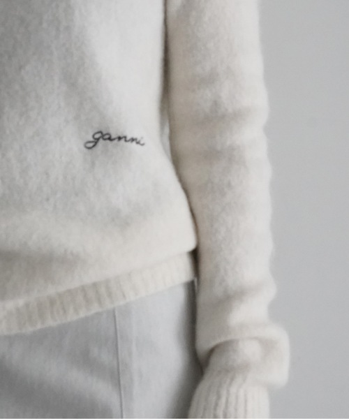 GANNI(ガニー)の「GANNI Brushed Alpaca O-Neck(ニット/セーター・レディース・ホワイト・XXS/XS)」の4枚目の写真