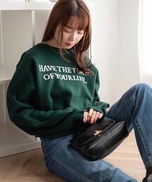 WEGO | WEGO/【23年秋冬新作】ロゴジャガードショートニットプルオーバー(ニット/セーター)