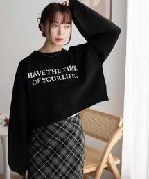 WEGO | WEGO/【23年秋冬新作】ロゴジャガードショートニットプルオーバー(ニット/セーター)