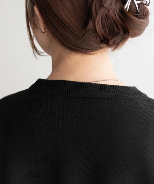 WEGO（ウィゴー）の「WEGO/ロゴジャガードショートニットプルオーバー（ニット/セーター・レディース・アイボリー/グリーン/ブラック・FREE）」の9枚目の写真