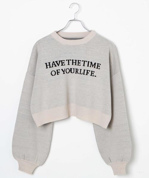 WEGO（ウィゴー）の「WEGO/ロゴジャガードショートニットプルオーバー（ニット/セーター・レディース・アイボリー/グリーン/ブラック・FREE）」の20枚目の写真