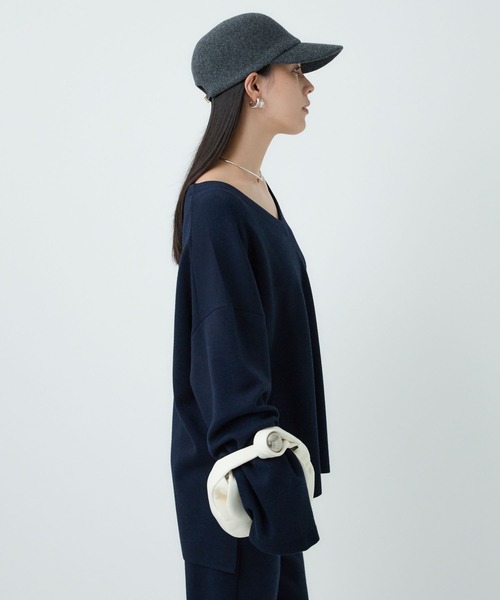 Chaos(カオス)の「Chaos(カオス)/◆坪田あさみさんInstaLIVE紹介◆ シエラウールVネックニット 【セットアップ可】(ニット/セーター・レディース・ベージュ/ブラウン/チャコール/ブラック/ネイビー/ブラウン系・FREE)」の18枚目の写真